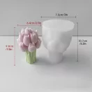 Tulipáncsokor szilikon öntőforma
