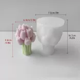 Tulipáncsokor szilikon öntőforma