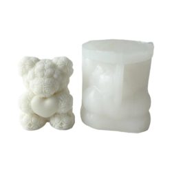 Rózsás maci szilikon öntőforma