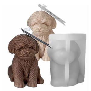 Kutya szilikon öntőforma gyertya és dekoráció készítéséhez