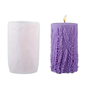 Levendula mintájú oszlop szilikon forma gyertyaöntéshez