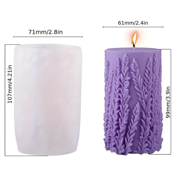 Levendula mintájú oszlop szilikon forma gyertyaöntéshez