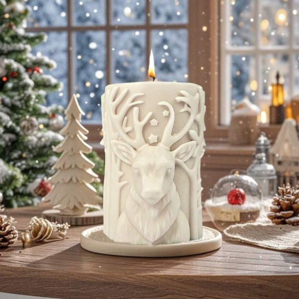 Szarvas mintájú oszlop öntőforma gyertyakészítéshez