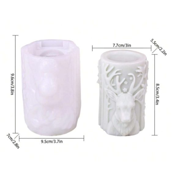 Szarvas mintájú oszlop öntőforma gyertyakészítéshez