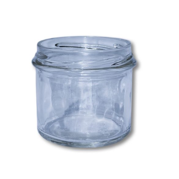 Glass Jar With Black Lid - 130 ML