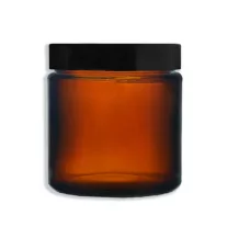 Barna üvegtégely fedővel - 180 ml