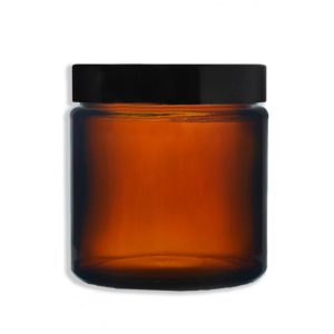 Barna üvegtégely fedővel - 180 ml